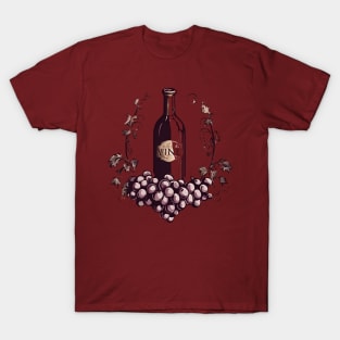 wine bottle vintage T-Shirt